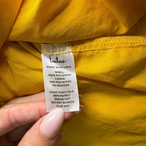 Lulus Women's XS Yellow Floral Ruffle Sleeveless Mini Dress - Picture 12 of 12